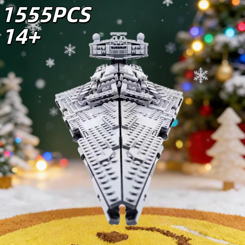 

1555pcs UCS Space Battle Emperial Star Destroyer MOC-75394 Building Block Puzzle Model Bricks Toys Kids Party Birthday Gift