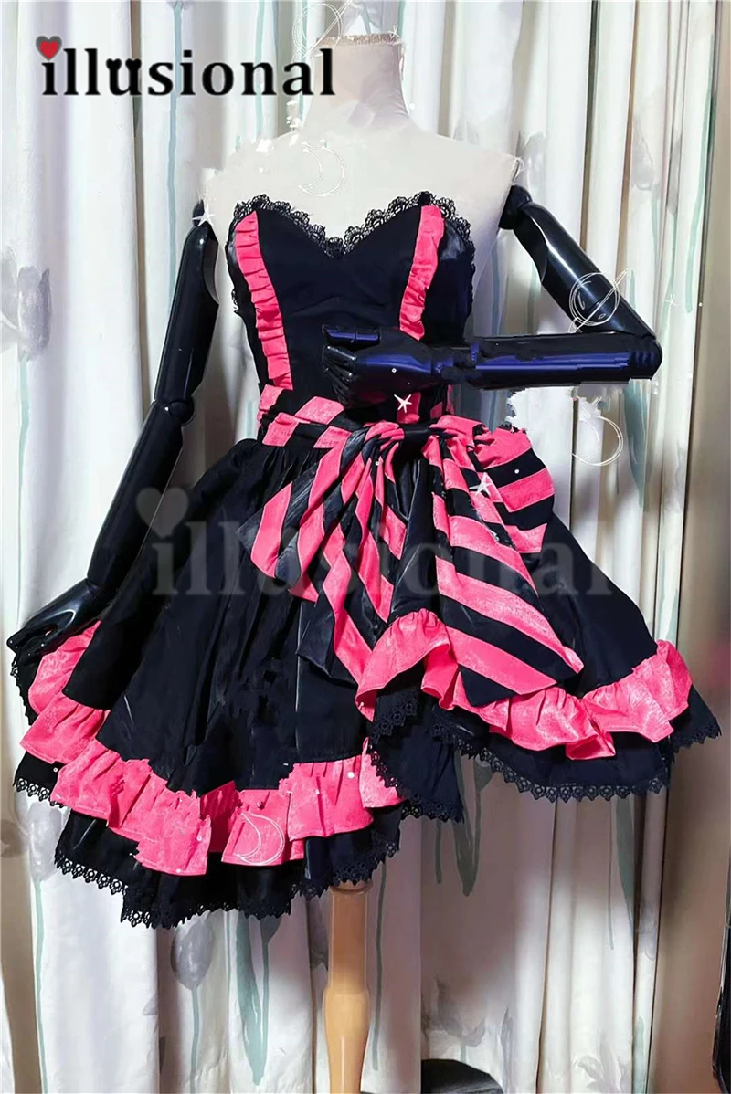 illusional Custom made/size V luka Cosplay Costume Luka Lovely Dress female Halloween costumes