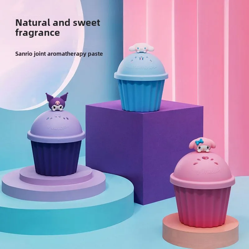 

New kuromi cartoon character solid aromatherapy cream Sanrio air fresh long-lasting home car cute kawaii aromatherapy wholesale