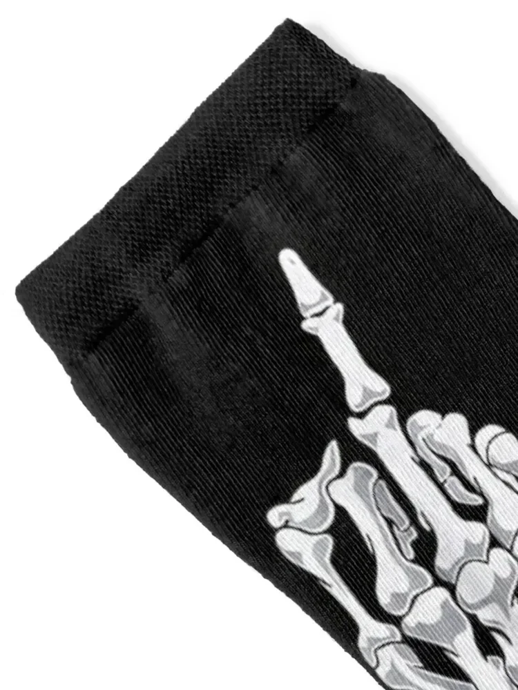 Halloween Middle Finger Skeleton Hand Skull Men Women Gift Socks christmas stocking colored Toe sports Men's Socks Female Men's