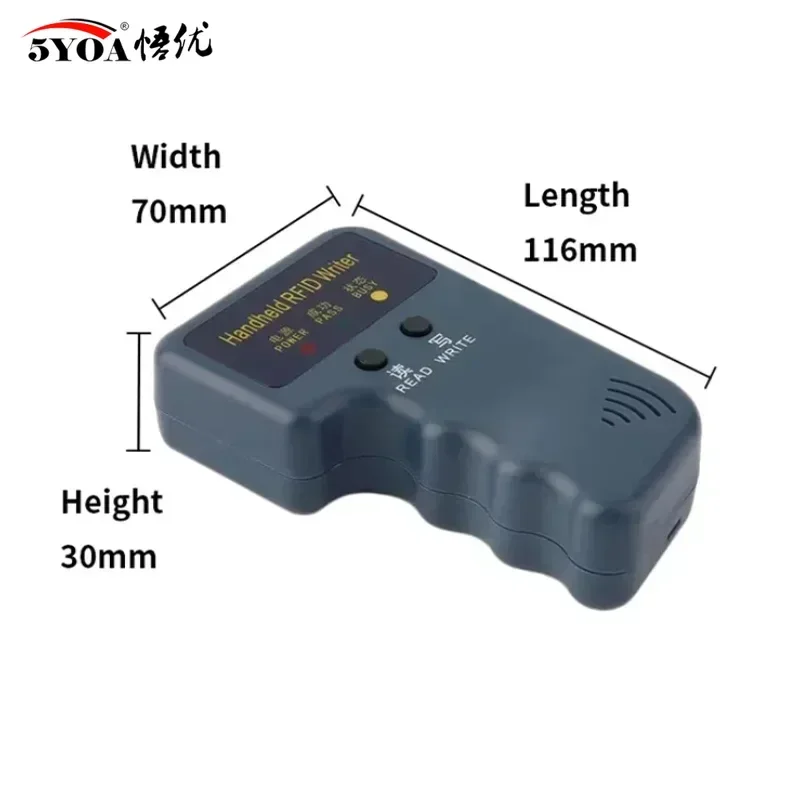 5YOA RFID ID Card Writer Copier Repetitive Handheld 125KHz EM4100 5200 Duplicator Programmer T5577 Rewritable Keyfobs Tags