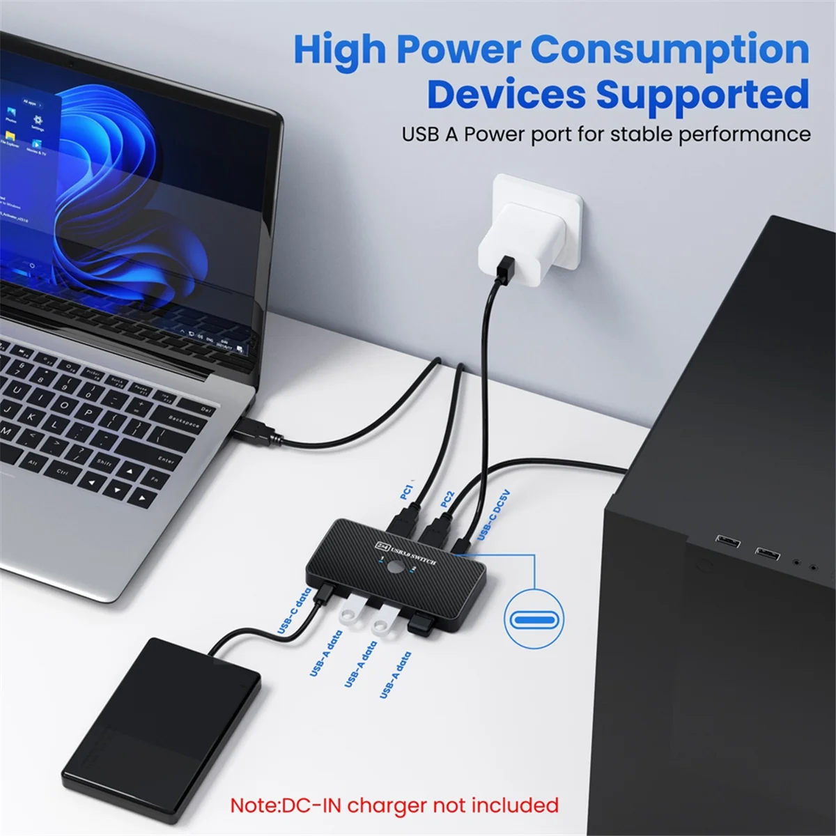 

2025+SA06 Разветвитель USB3.0 2 компьютера Общий адаптер Принтер Общий переключатель-концентратор 2 в 4 выхода