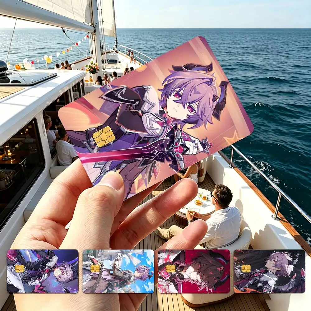 G-Genshin Durin Impact Credit Card HD Stickers Small Chip Waterproof Sticker Game Card Decal Gift