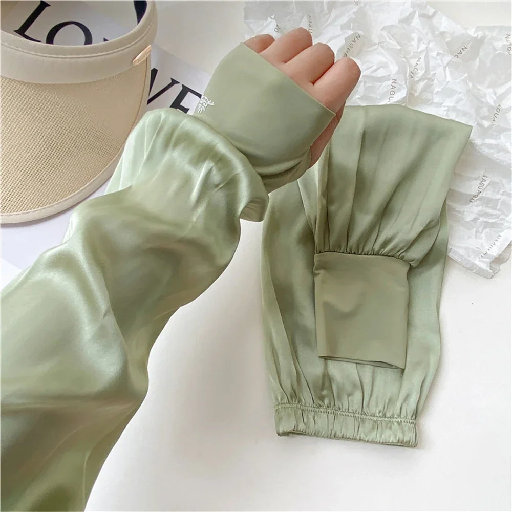 

Ice Silk Sun-protective Sleeve Loose Outdoors Cycling Tennis Sports UV Protection Sleeve Women's Arm Warmer Sleeves Anti-sunburn