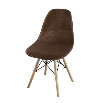 Zahušťte měkký sametový potah na židli Swan Velvet potah na jídelní židli bez područek jednobarevný skořepinový potah na židli vhodný pro domácnost 10 nejlepší prodej sametové potahy na židle - №5