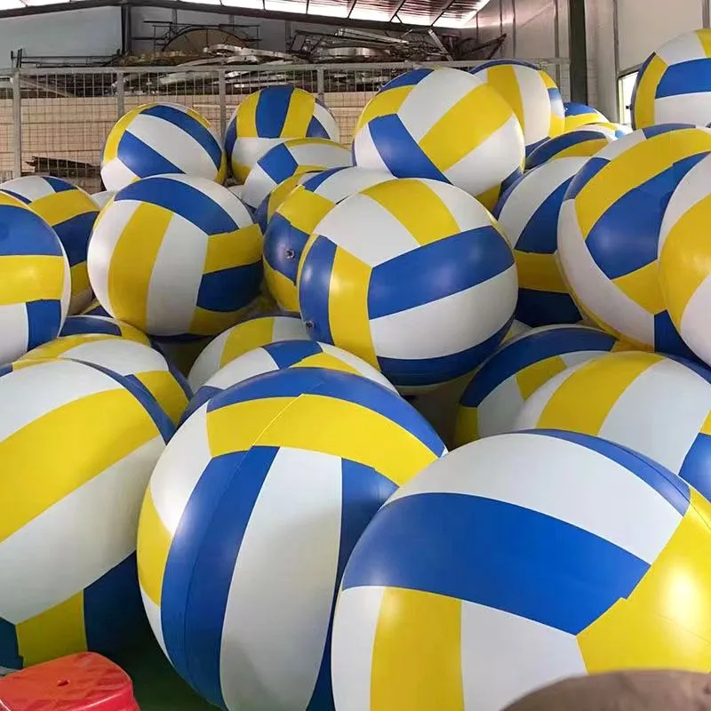 كرة طائرة كبيرة قابلة للنفخ، كرة شاطئ عملاقة سميكة من مادة PVC، لعبة كرة قدم قابلة للنفخ للرياضات الخارجية للمتعة