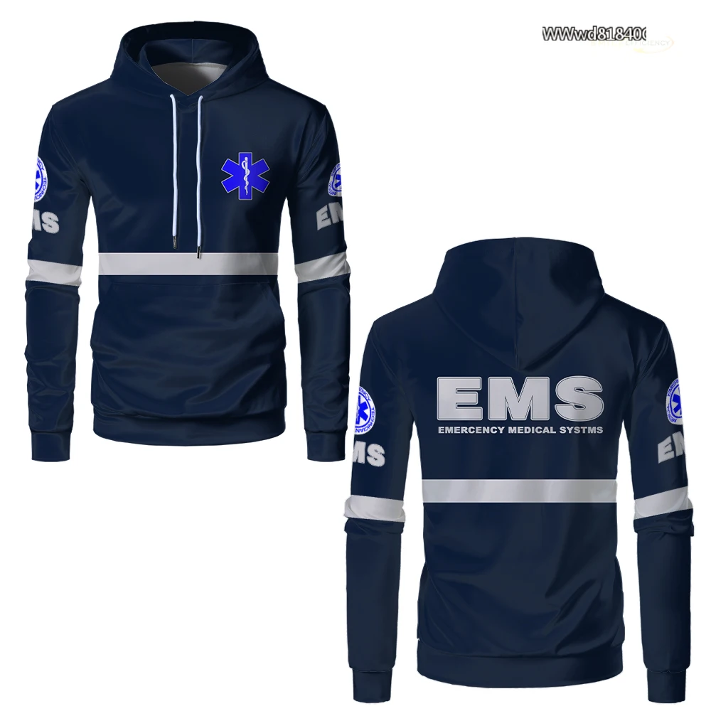 Classic Work Clothes Medical Worker Uniform Lightweight Sports Hoodie Medical Staff Cosplay Thin Oversized Printed Pullover