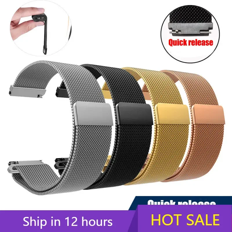 Magnetic Loop strap For Garmin Forerunner 965 265 955 255 745 245 645 158 55 watchband For Garmin Venu SQ 2 Plus metal bracelet