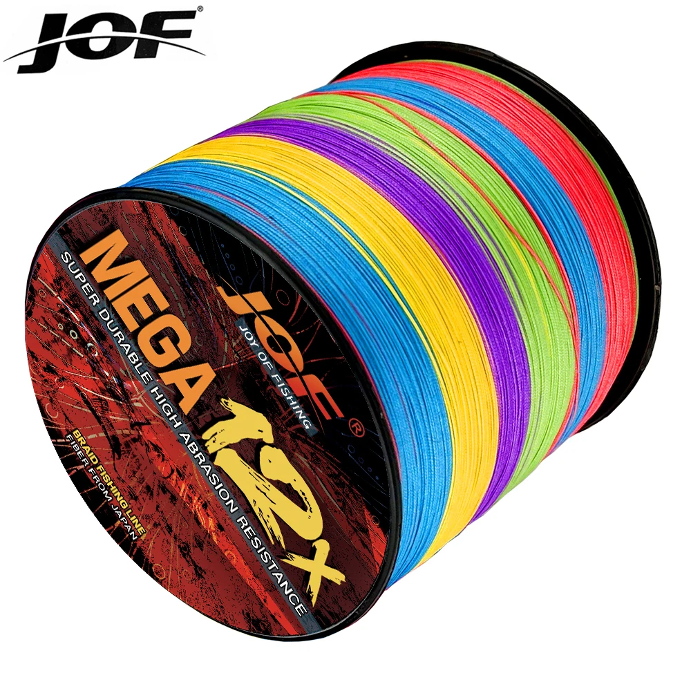 

JOF Braided Fishing Line 8 Strand 12 Strand 500M Multifilamento Carp 100% PE Fly Sea Saltwater Weave Extreme Strong Pesca Japan