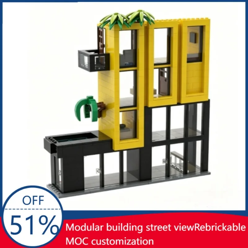 564PCS Modern City Apartments Modular Building Blocks Model Custom Puzzle Innovative DIY Assembly Educational Toy Halloween Gift