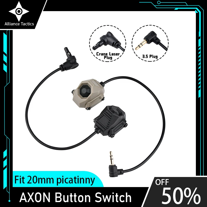 

WADSN UN AXON Tactical Pressure Switch Button Switch Crane Plug for DBAL-A2 PEQ15 MAWL Surefir M300 M600 Flashlight