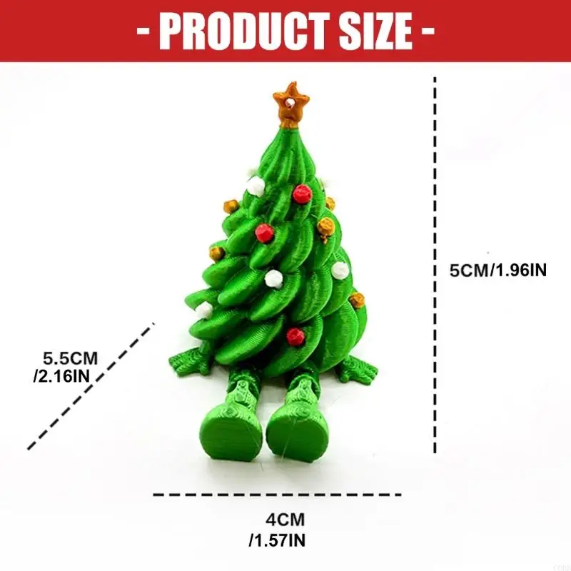 تمثال شجرة عيد الميلاد التفاعلي من CORB، مادة آمنة، لعبة مكتب مصغرة لتخفيف التوتر والديكور المنزلي