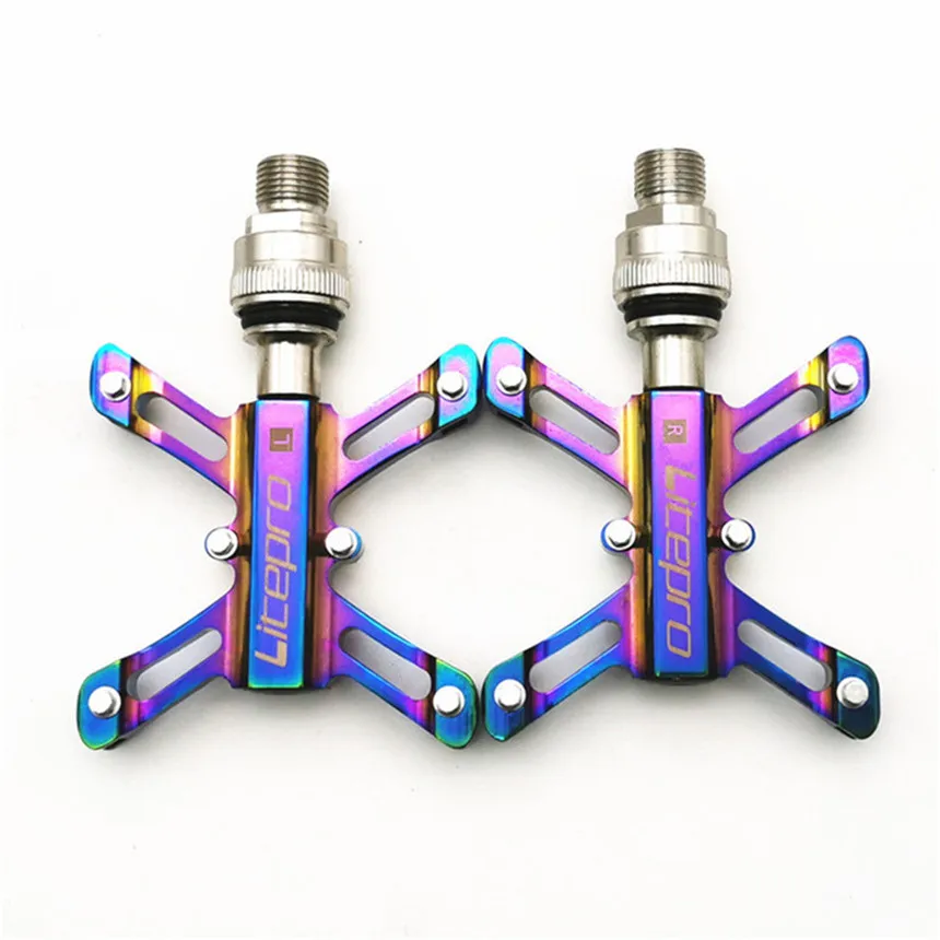 LP Litepro MTB Mountain Bicycle QR Pedal Sealed Bearing Butterfly BMX Folding Bike Aluminum Alloy Non-slip Pedals