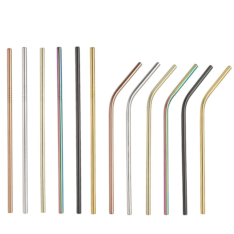 Reusable Tubes Straw Multi-time Straw Stanley 304 Stainless Steel Straws Metal Drinking Straws XG002