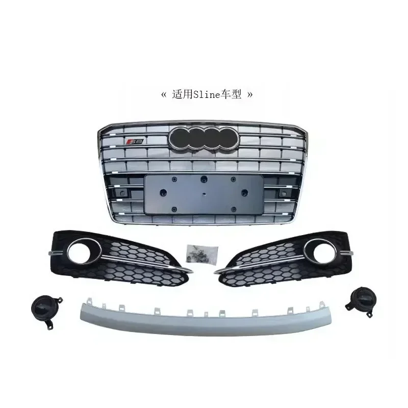 Car Front Bumper Grille Grill For  Audi A8 2014-2017  Refit upgrade S8 auto Racing grills