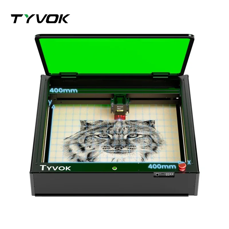 

Закрытый лазерный гравер Tyvok 20 Вт X1C Портативный станок для лазерной гравировки и резки дерева, кожи, МДФ, бумаги