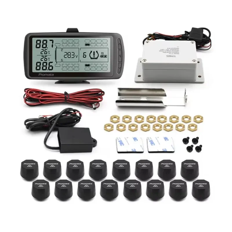 

6 8 10 12 14 24 Sensors Wheels Truck TPMS Tyre Pressure Monitor System 203Psi for Auto Electronics