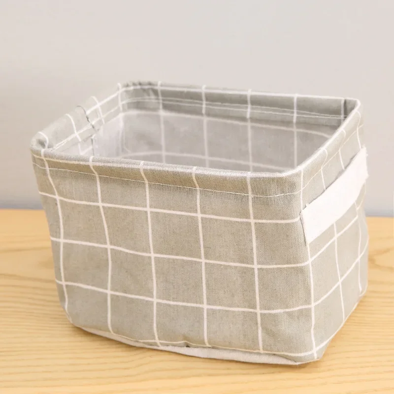 Panier de rangement en tissu avec poignée, panier de rangement de bureau imprimé, boîte de rangement