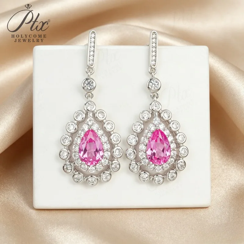 

Lab-grown Gemstone Earrings Water Drop VVS1 Clarity 925 Sterling Silver Date Banquet Anniversary Birthday Gift Jewelry for Woman