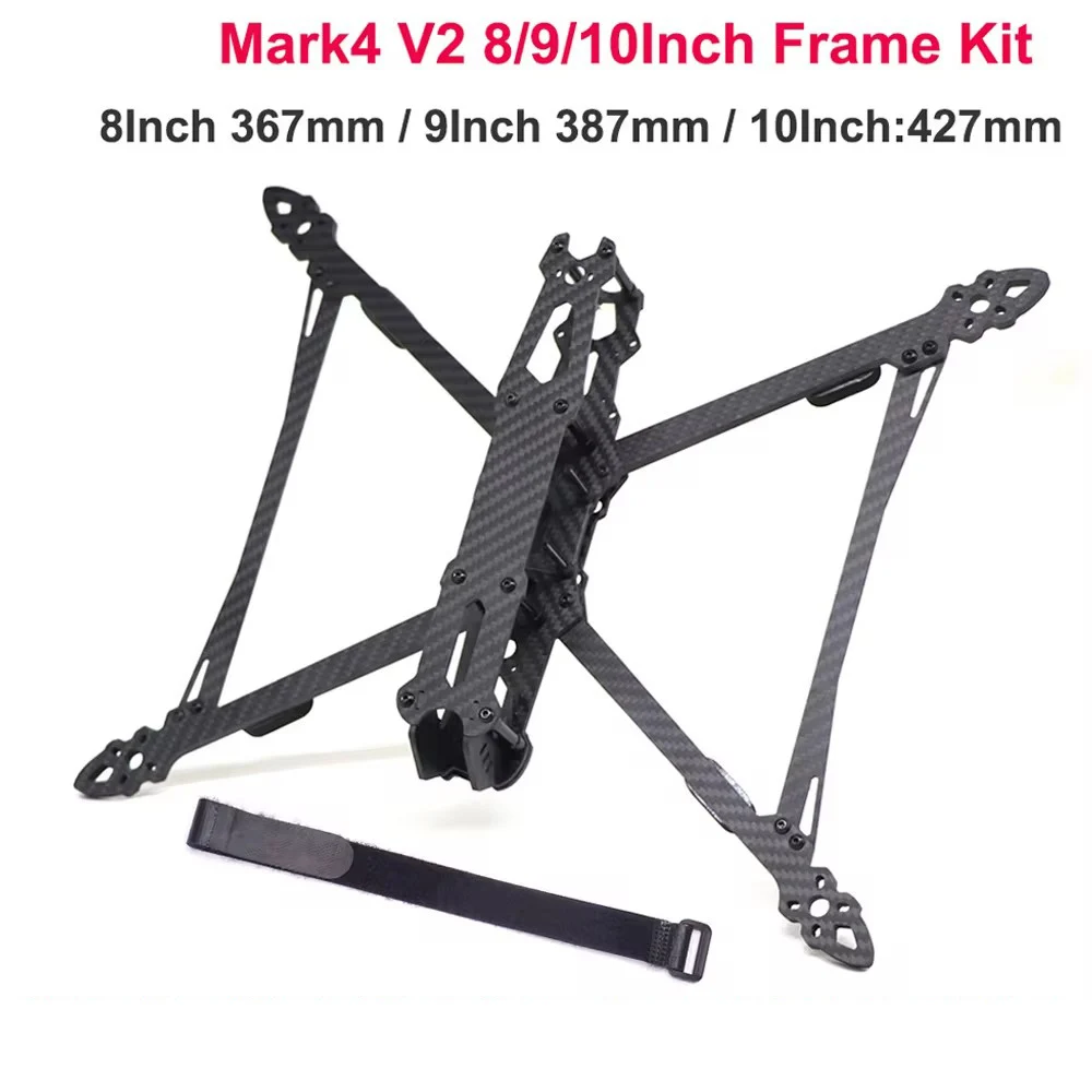 Mark4 V2 Mark 4 7inch 295mm / 8inch 367mm / 9inch 387mm / 10inch 427mm 3K Full Carbon Fiber TrueX Frame for FPV Camera Kit Done