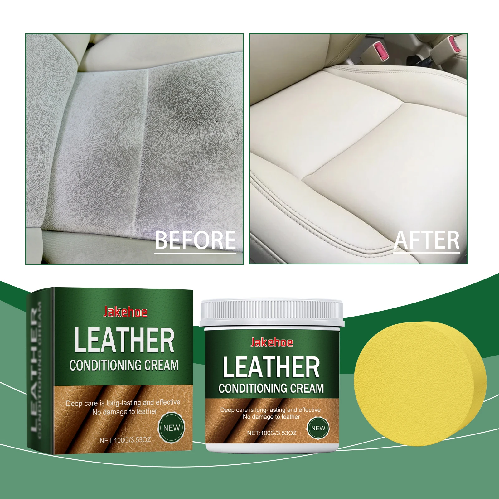 

Чистящий крем для ухода за кожей Кожаный диван Кожаная сумка Чистый крем для ухода за пятнами и восстановлением