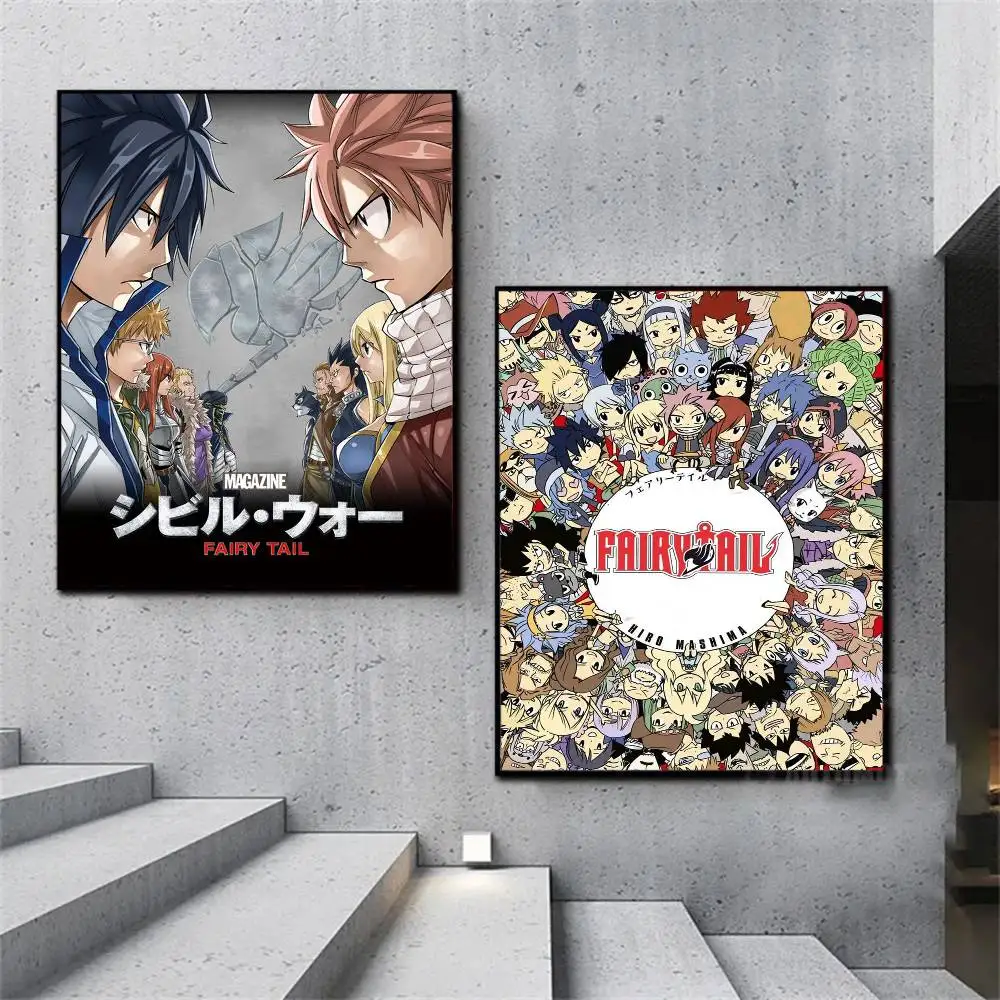 1 قطعة كاريكاتير أنيمي الجنية الذيل المشارك عالية الوضوح ملصق فني ذاتية اللصق مقاوم للماء ديكور المنزل لغرفة المعيشة #5