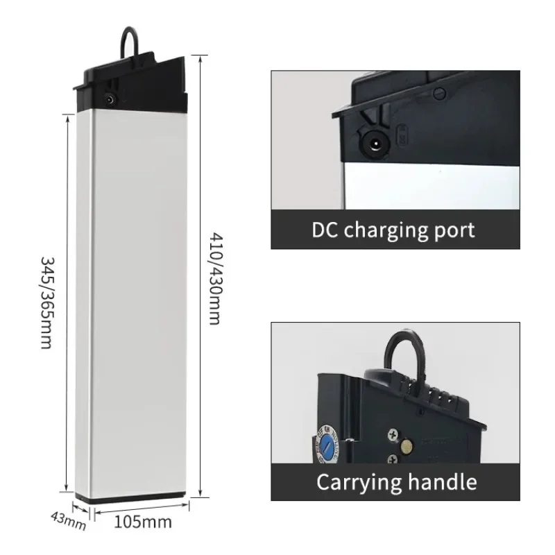 Imagem -04 - Bateria de Lítio de Dobramento Ebike para Mx01 Lafly x3 Jinghma r7 r5 Dch006 48v 17ah 14ah 10ah 350w 1000w