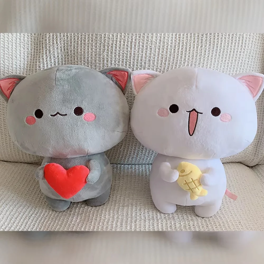 

Cute Cartoon Peach Cat Plush Doll With 3d Expression Pack A Cute Cat Pillow For Hugging A 3d Pillow For Anime A Toy A Gift