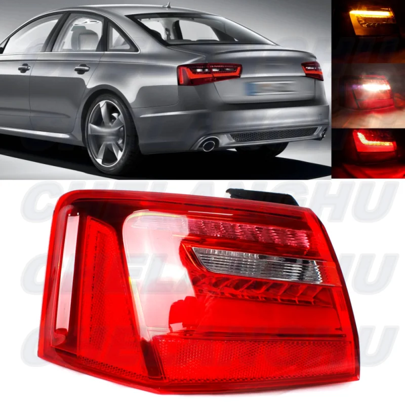 

For Audi A6 C7 A6L 2011 2012 2013 2014 Left Outer Side Tail Light Rear Brake Lamp With Bulbs Car accessories 4GD945095