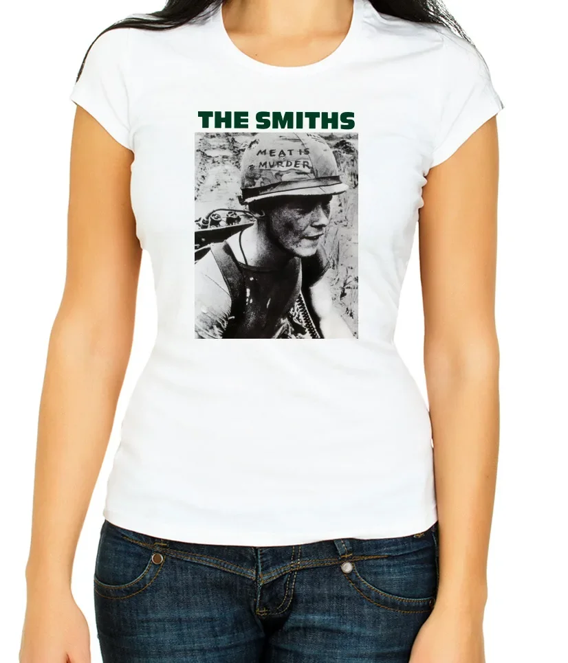 The Smiths Rock Band Meat is Murder B/W Women's 3/4 Short Sleeve T-Shirt T256