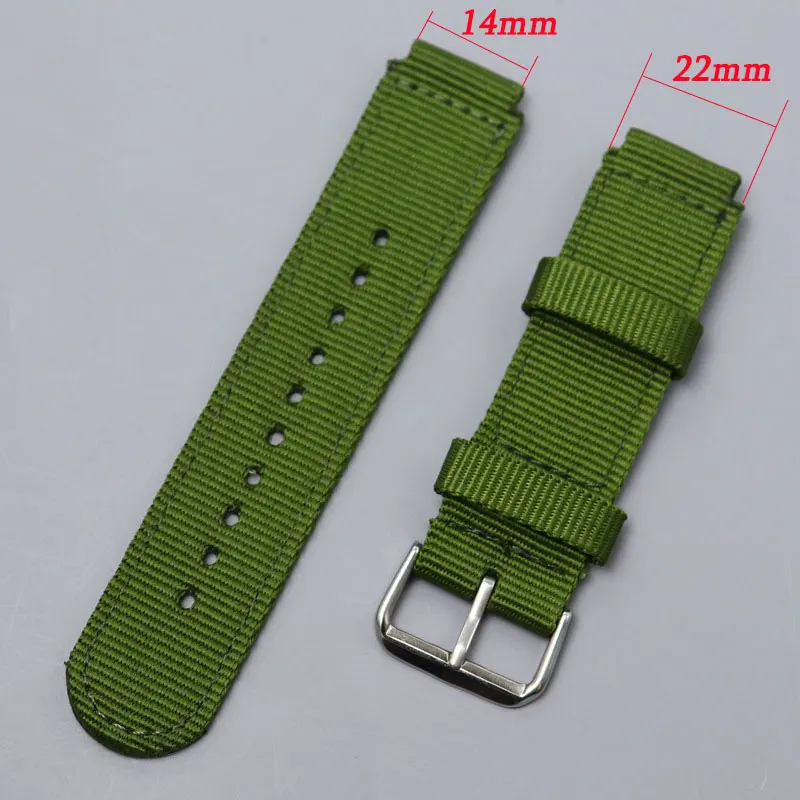 Nylon Watchband For Casio BABY-G BA110/111/112/120/BGA-130 Bracelet Replace Wristband 22-14mm Green Sport Waterproof Band Belt