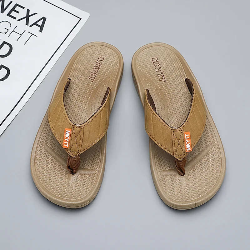 

Men's Thick Flip Flops, Hollowed Out Lightweight Casual Sandals 2025 Men's Summer Non Slip Platform Beach Slippers, Flat Shoes