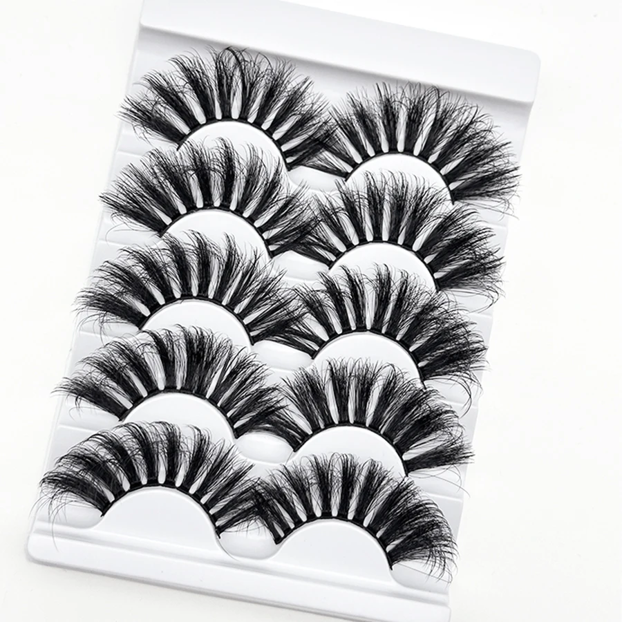 5 Paar 8D flauschige, unordentliche, dicke falsche Wimpern, Augen-Make-up, glänzende Augen, die die schönsten Ausmarkierung