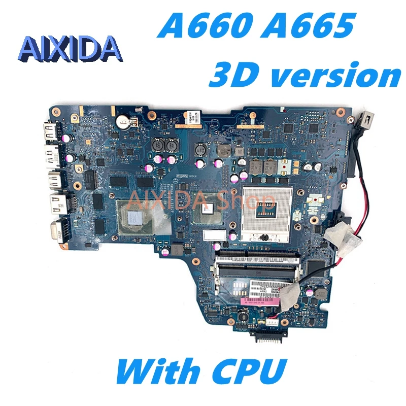 

AIXIDA NWQAA LA-6062P K000112440 For Toshiba Satellite A660 A665 Laptop Motherboard 3D version HM55 DDR3 Mainboard full test