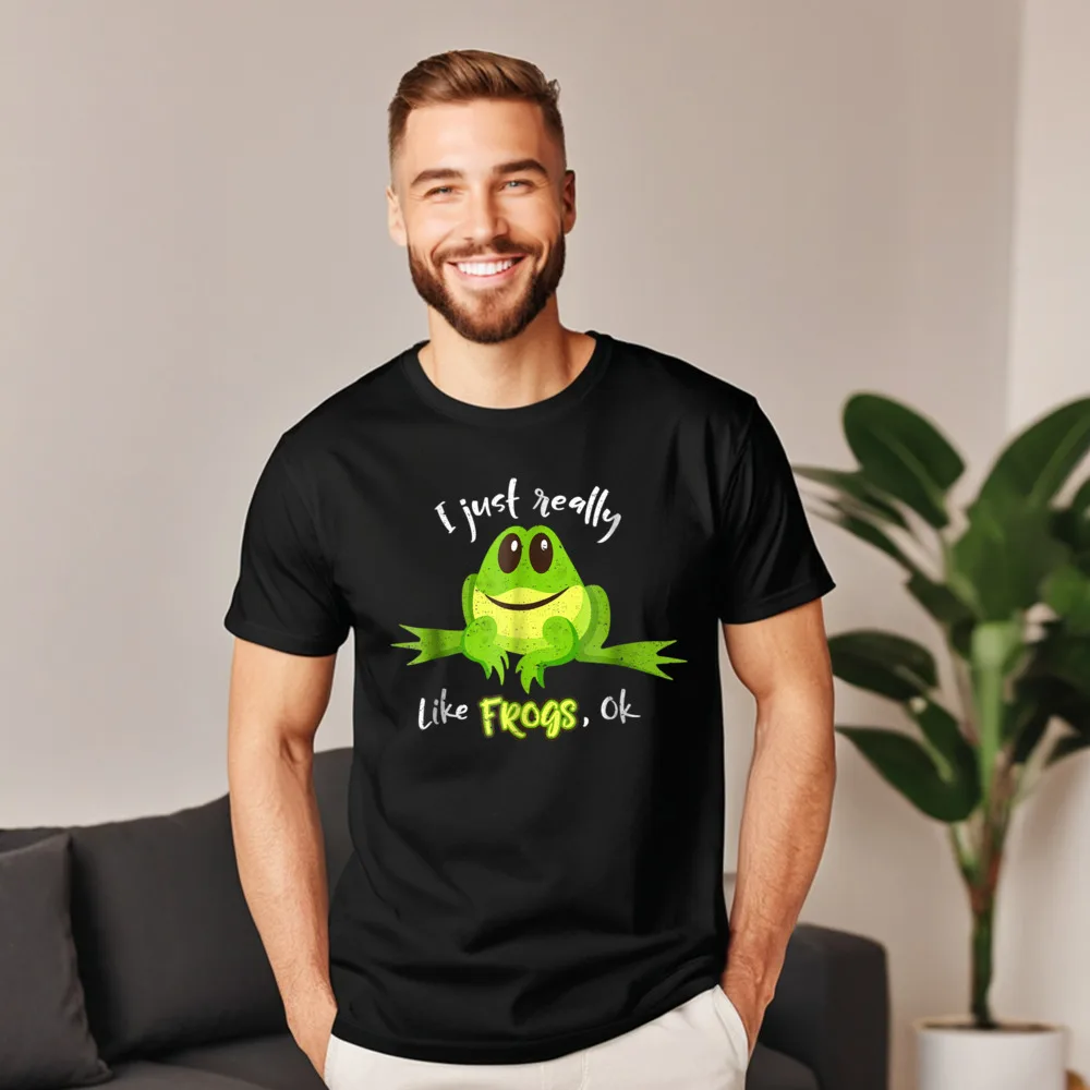 

Футболка женская с забавной лягушкой, 100% хлопок, с круглым вырезом