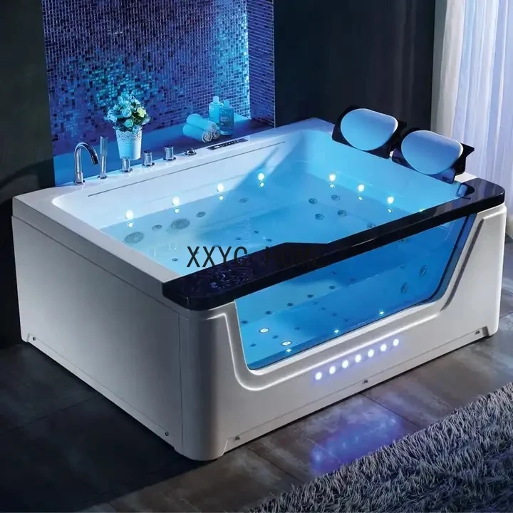 Promotion Lowest Price Modern Indoor Glass Spa Massage Bathtub