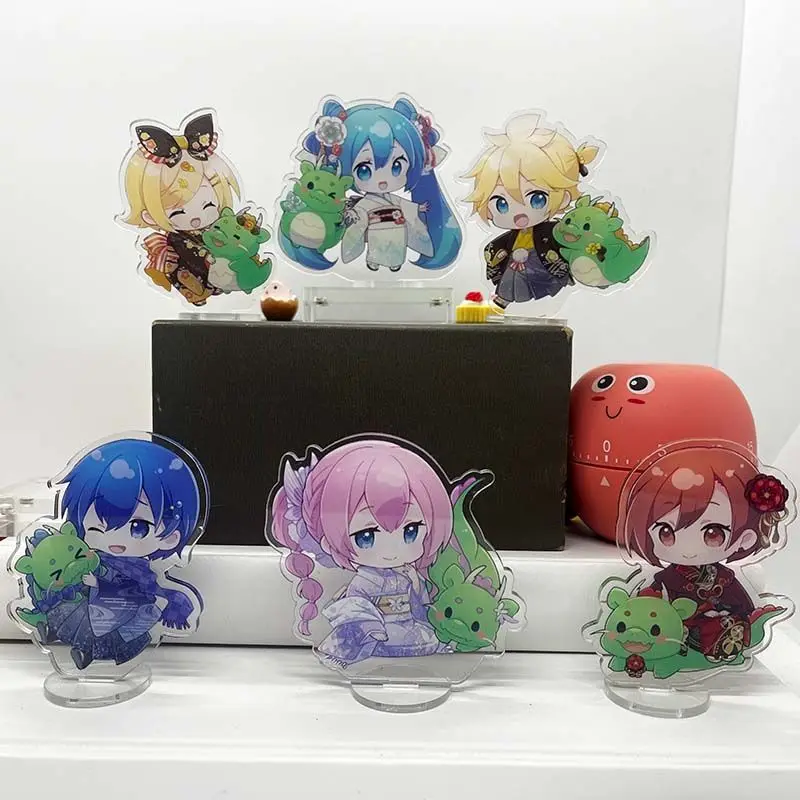 Hatsune Miku Vocaloid Kimono Acrylic Standee Desk Ornament Kawaii Anime Gift for Boys Girls Fans Cartoon Accessory Toy Decor
