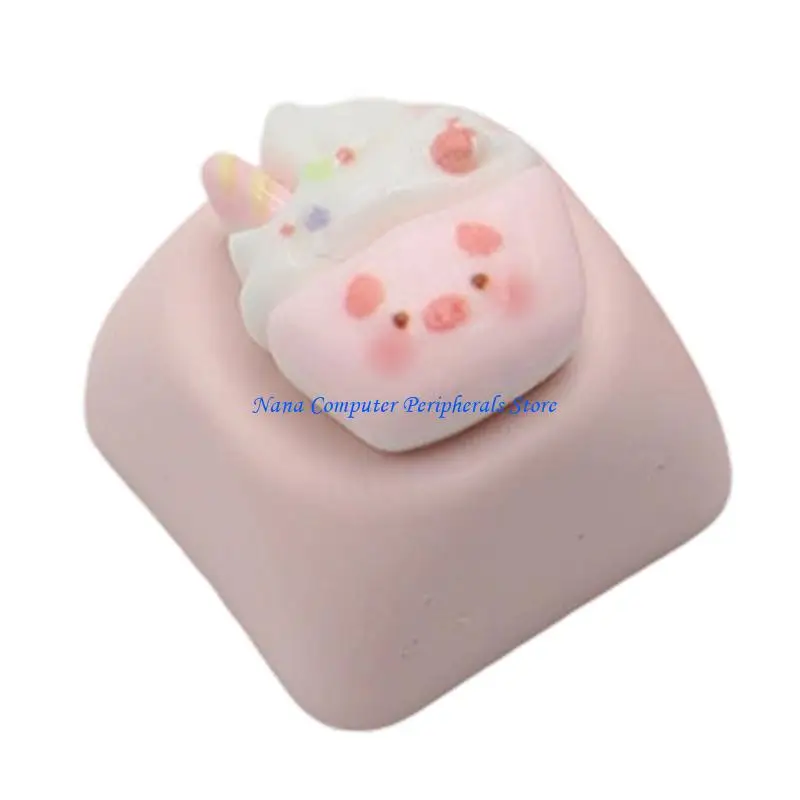 F68C جميل راتنج خنزير الراتينج Keycaps الفن الميكانيكي الملحقات نظام الألوان الزخرفية