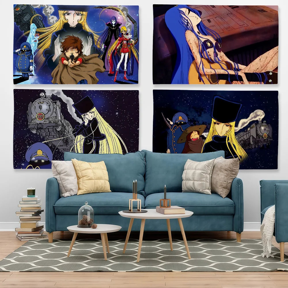 Anime G-Galaxy Express 999 Flag Tapestry Outdoor Party Bedroom Living Room Dormitory Decorative Themed Wall Hanging Banner Gift