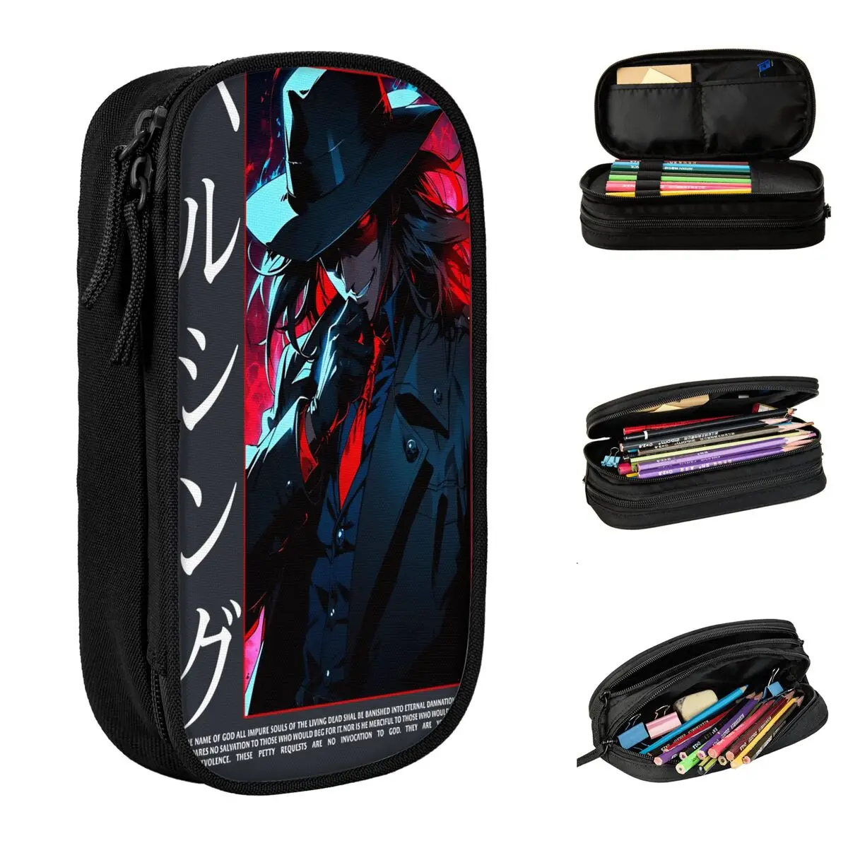 

Alucard Hellsing Pencil Case Students Kawaii Pencil Box Graphic Back To School Pencil Cases Supplies Gift Idea