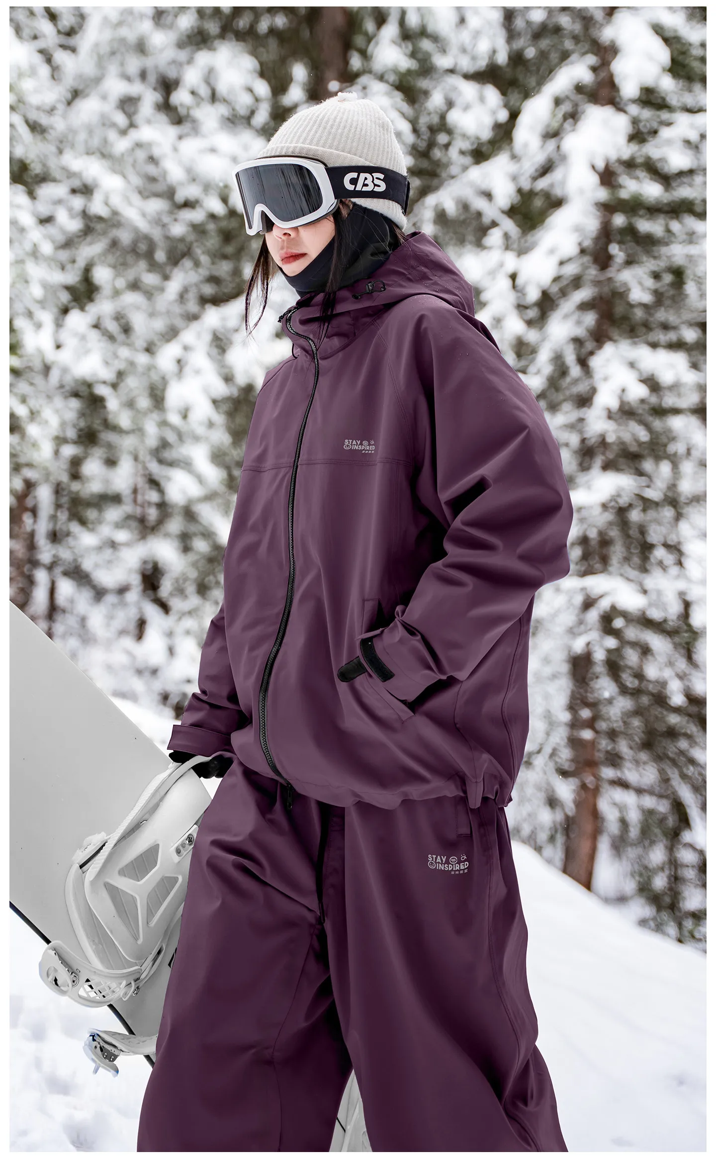 John Snow 2025 Neuer Ski-Anzug für Paare, Einzel- und Doppelmodell, locker geschnitten, wasserdicht, wärmeisolierend, Skihose und Skijacke – Detail 36