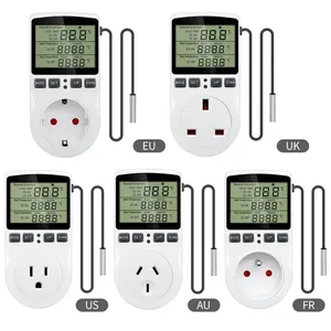 Timer Socket Thermostat Digital Temperature Controller EU/AU/US/FR/UK Plug Outlet With Timer Switch Heating Cooling AC 110V