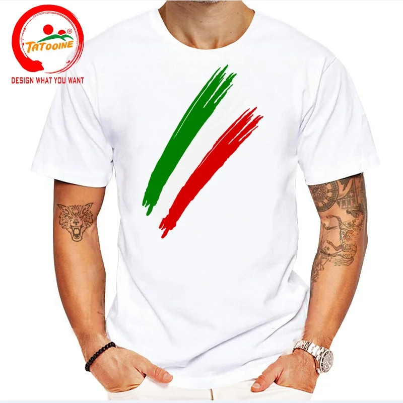Funny Design Italia Italian Italy Flag  SRed Doublet Men Fashion Trendy Casual Clothing Stylish Tops Tee Shirt Leisure Tshirt Me