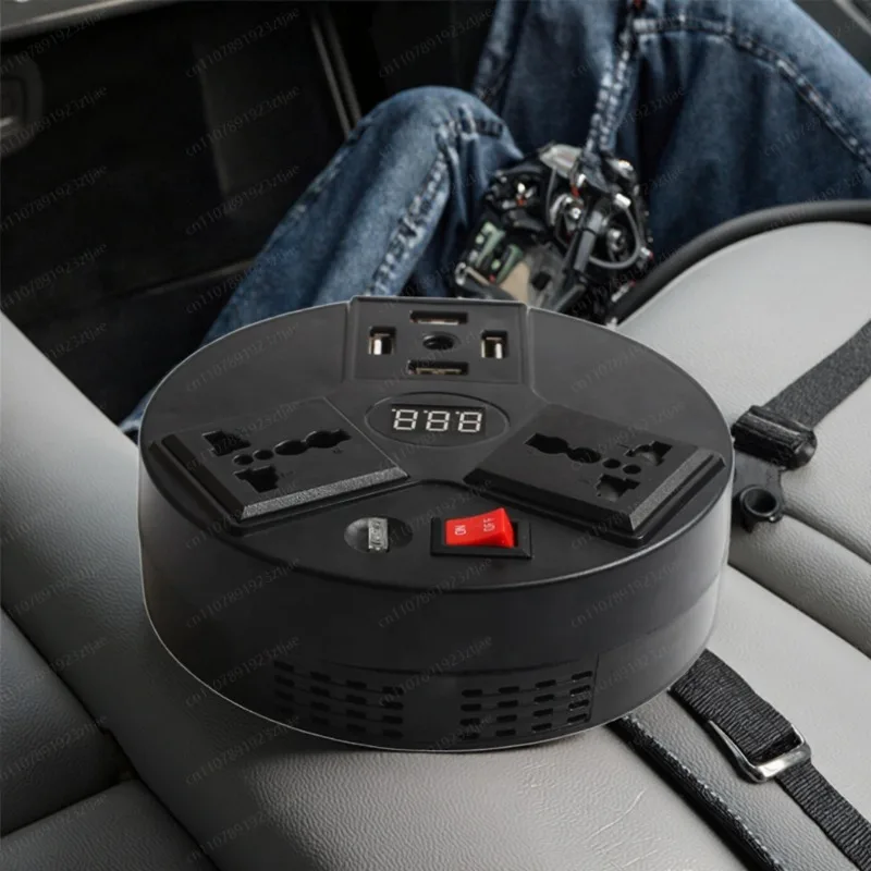 300W 600W Peak Power Inverter DC 12V to AC 220V with USB, 90% High Efficiency for Car Outdoor