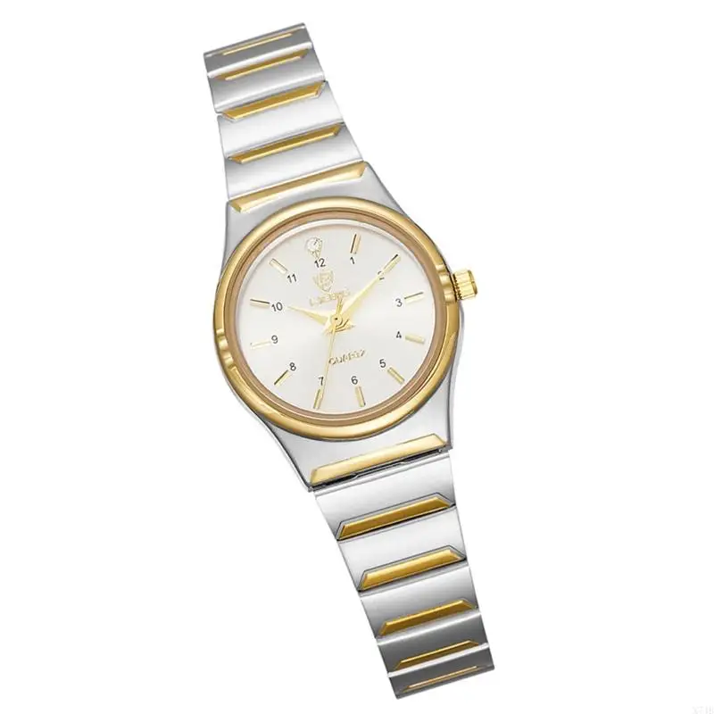 

Кварцевые часы для пары со стальным ремешком, минеральное стекло, водостойкие, 30 метров, для повседневного и делового