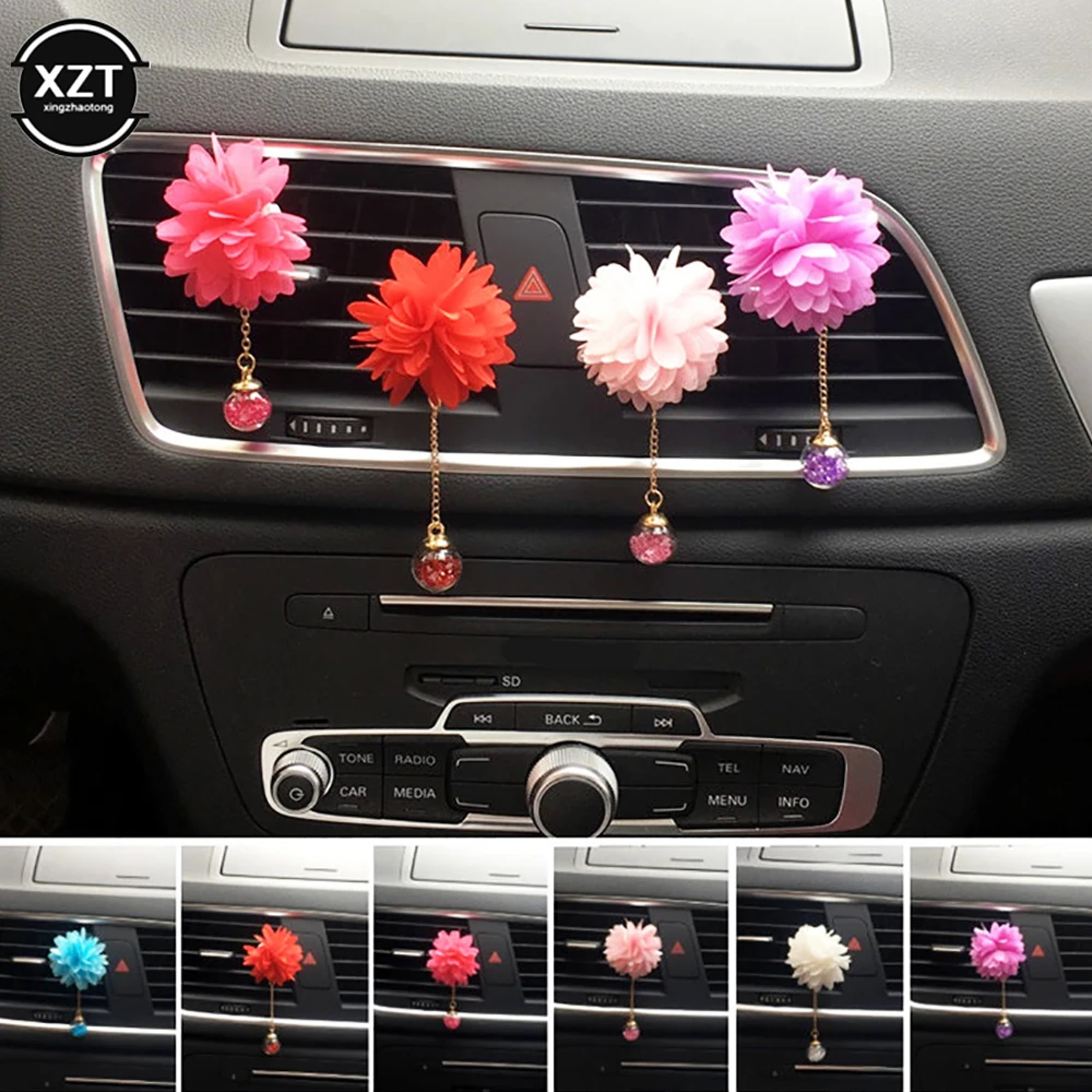 

Car Air Outlet Fragrant Perfume Flower Freshener Diffuser Camellia Auto Loving Gifts Car Accessories Interior Deodorant Supplies