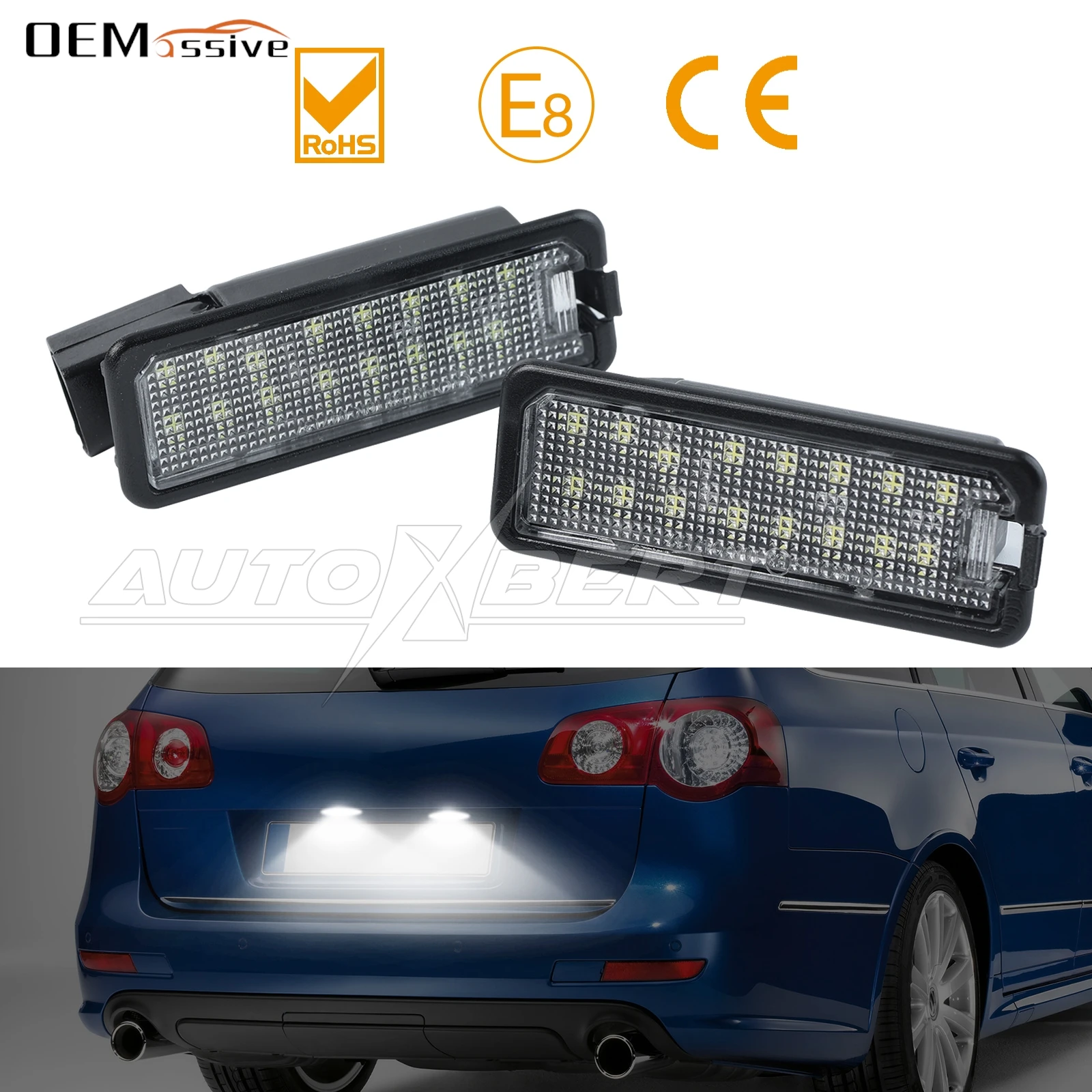 

Canbus LED License Plate Light for VW Golf MK4 MK5 MK6 MK7 Passat B7 Eos, Error Free Number Plate Lamp