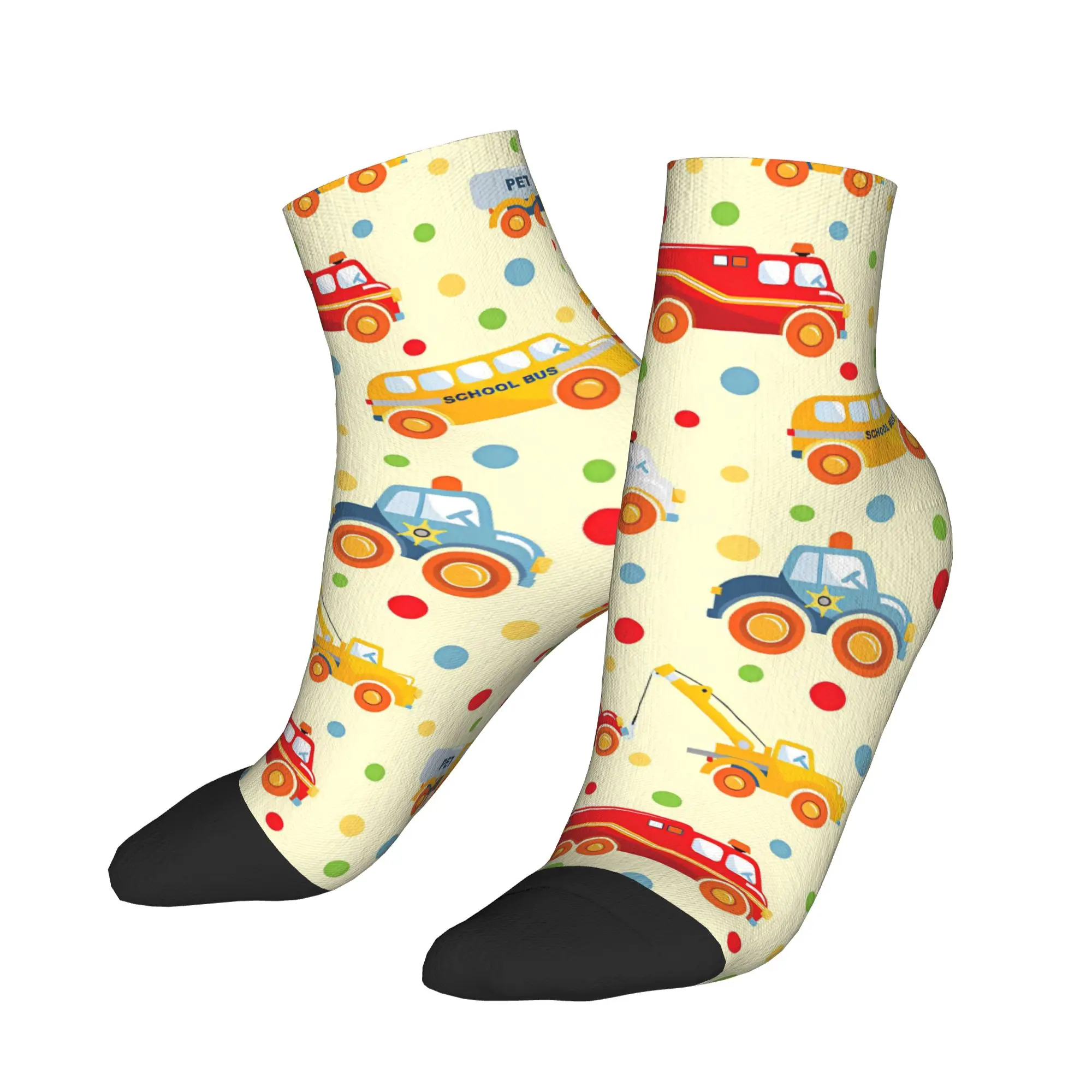 

Unisex Men Socks Excavator Construction Truck Print Novelty Quality Soft Ankle Sock Summer Graphic Sports Anti Slip Socks