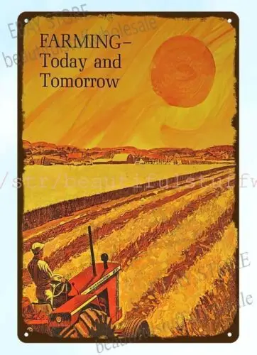 1965 Allis Chalmers Farming Today Tomorrow D-21 tractor metal tin sign outdoor