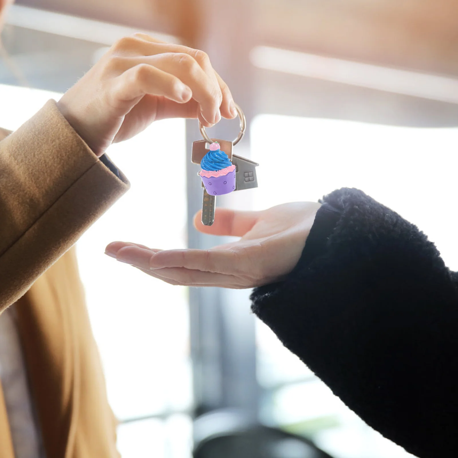 8 Uds. De llavero de pastel de simulación, adornos artesanales de resina, accesorios decorativos DIY para pinzas para el cabello, marcos de fotos de regalo